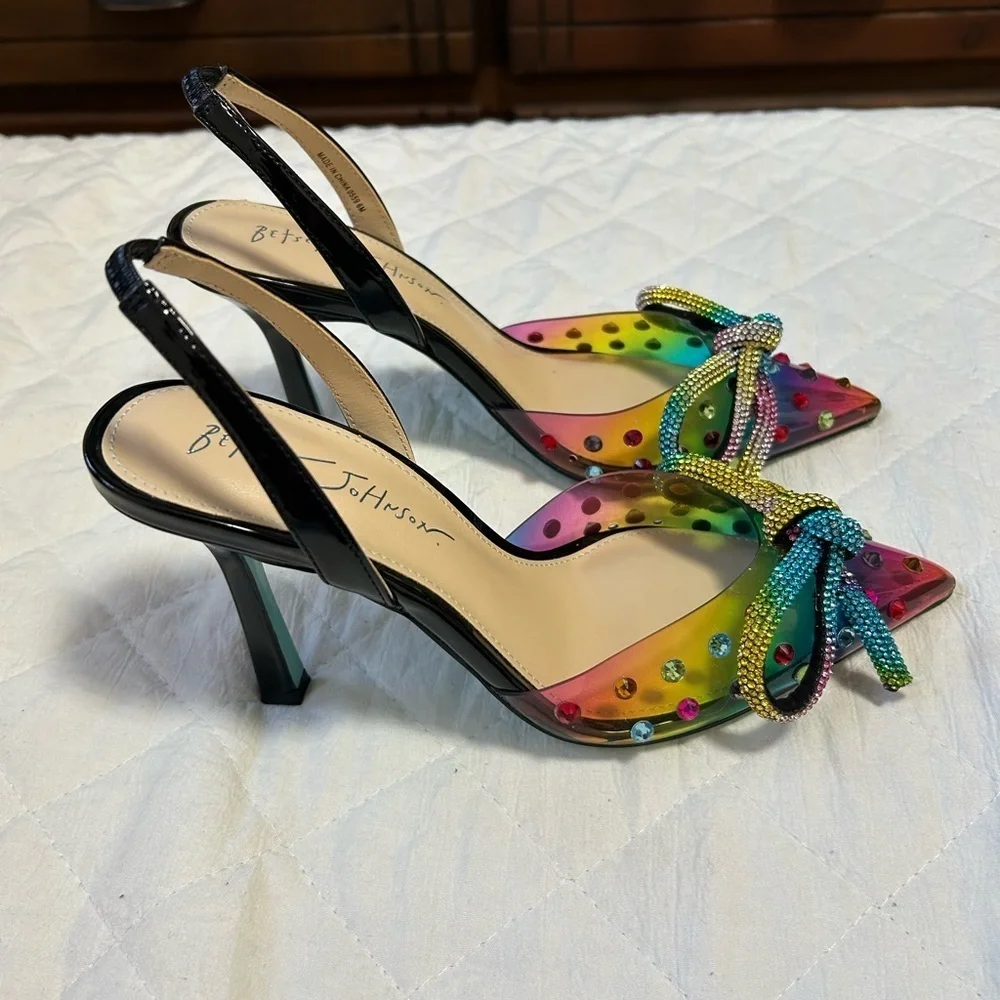 Betsey Johnson Multicolor Beaded Heels